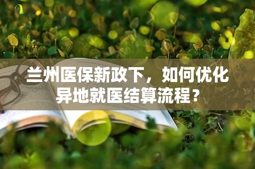 兰州医保新政下，如何优化异地就医结算流程？