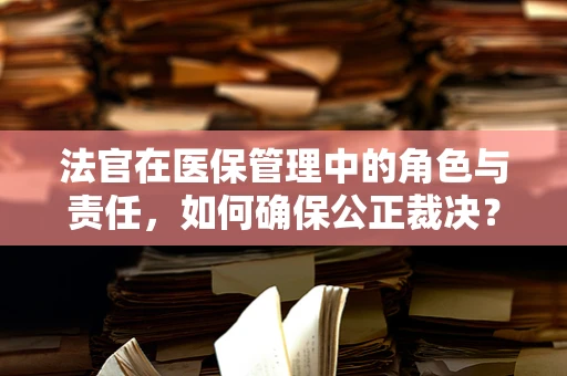 法官在医保管理中的角色与责任，如何确保公正裁决？