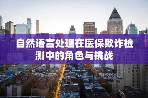 自然语言处理在医保欺诈检测中的角色与挑战