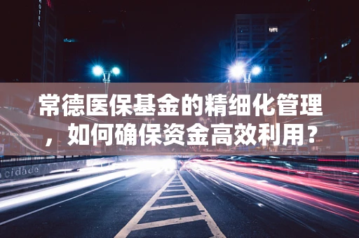 常德医保基金的精细化管理，如何确保资金高效利用？