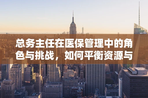 总务主任在医保管理中的角色与挑战，如何平衡资源与政策执行？