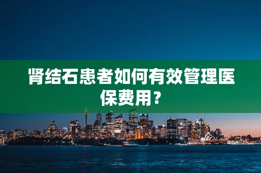 肾结石患者如何有效管理医保费用？