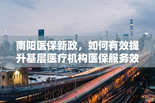 南阳医保新政，如何有效提升基层医疗机构医保服务效率？