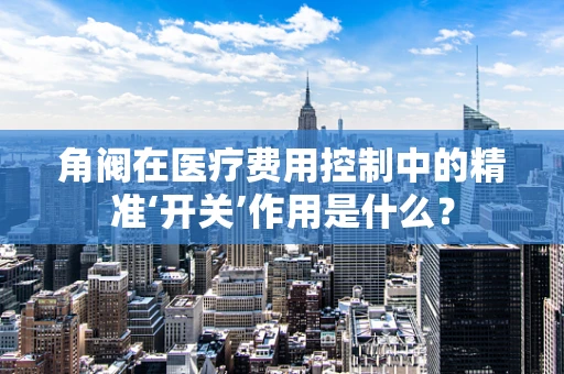 角阀在医疗费用控制中的精准‘开关’作用是什么？