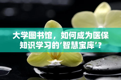 大学图书馆，如何成为医保知识学习的‘智慧宝库’？