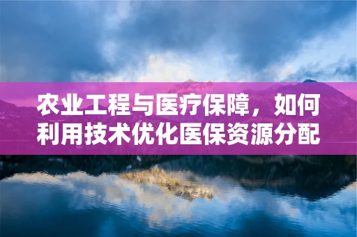 农业工程与医疗保障，如何利用技术优化医保资源分配？