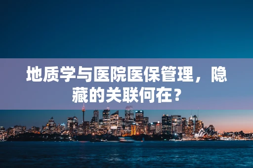 地质学与医院医保管理，隐藏的关联何在？