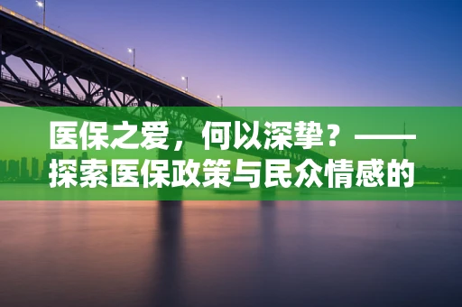 医保之爱，何以深挚？——探索医保政策与民众情感的共鸣