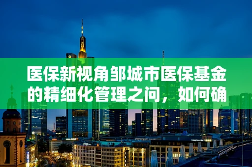 医保新视角邹城市医保基金的精细化管理之问，如何确保资源高效利用？