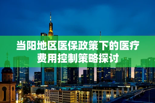 当阳地区医保政策下的医疗费用控制策略探讨