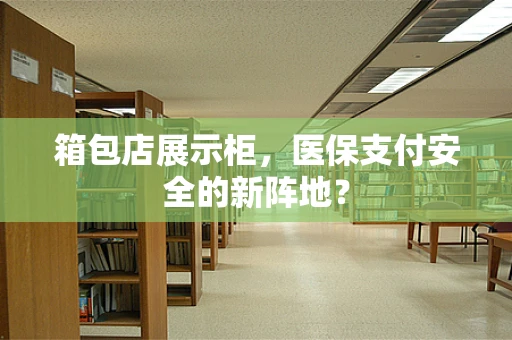 箱包店展示柜，医保支付安全的新阵地？