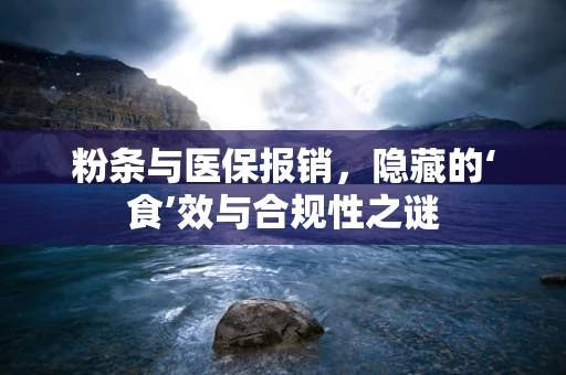粉条与医保报销，隐藏的‘食’效与合规性之谜
