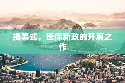 揭幕式，医保新政的开篇之作