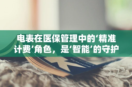 电表在医保管理中的‘精准计费’角色，是‘智能’的守护者还是‘数据’的桥梁？