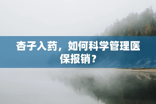 杏子入药，如何科学管理医保报销？