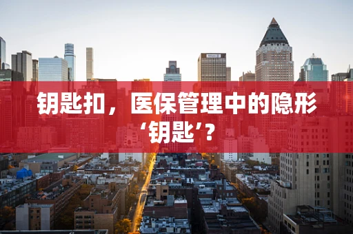 钥匙扣，医保管理中的隐形‘钥匙’？