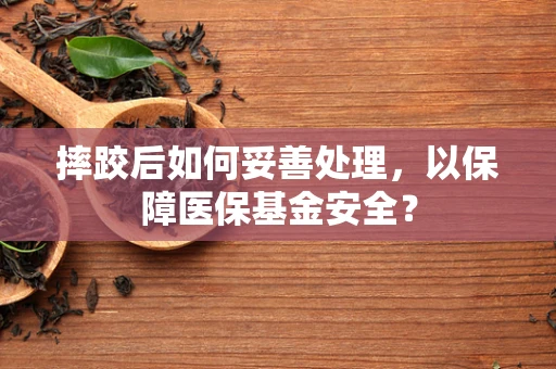 摔跤后如何妥善处理，以保障医保基金安全？