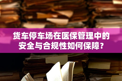 货车停车场在医保管理中的安全与合规性如何保障？