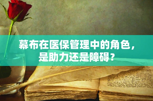 幕布在医保管理中的角色，是助力还是障碍？