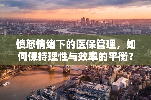 愤怒情绪下的医保管理，如何保持理性与效率的平衡？