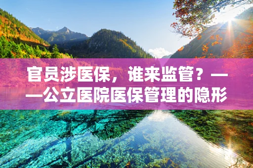 官员涉医保，谁来监管？——公立医院医保管理的隐形挑战