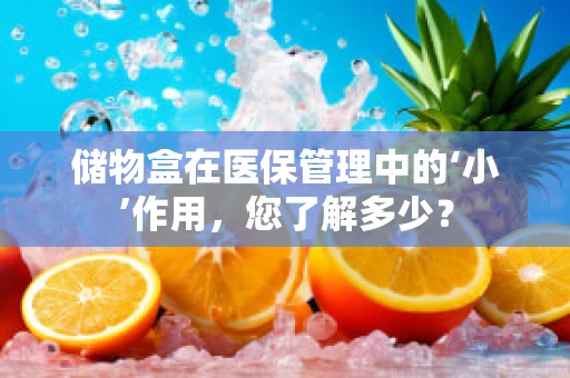 储物盒在医保管理中的‘小’作用，您了解多少？