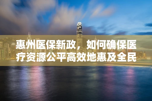 惠州医保新政，如何确保医疗资源公平高效地惠及全民？