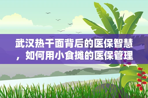 武汉热干面背后的医保智慧，如何用小食摊的医保管理，守护大民生？