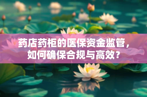 药店药柜的医保资金监管，如何确保合规与高效？