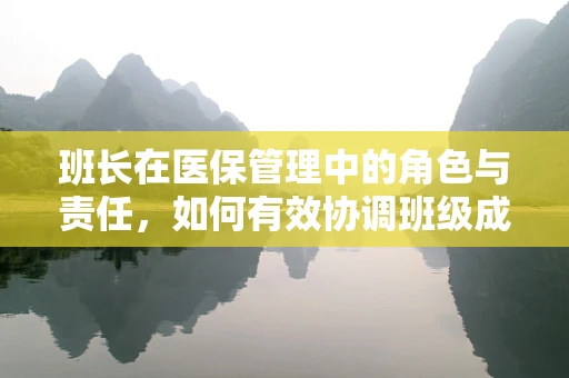 班长在医保管理中的角色与责任，如何有效协调班级成员的医保事务？