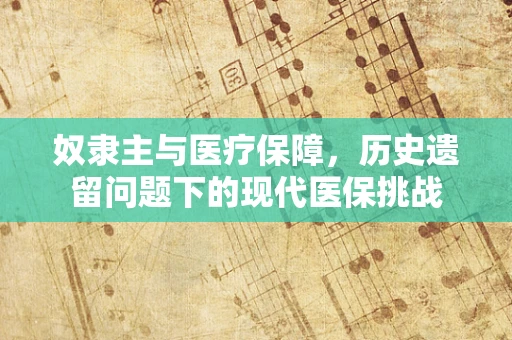 奴隶主与医疗保障，历史遗留问题下的现代医保挑战