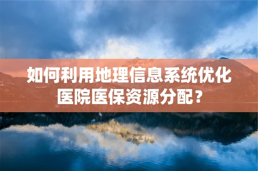 如何利用地理信息系统优化医院医保资源分配？