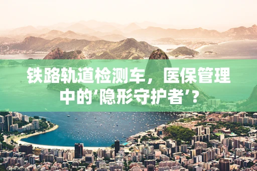 铁路轨道检测车，医保管理中的‘隐形守护者’？