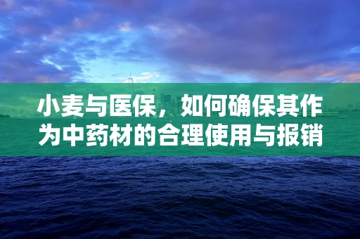 小麦与医保，如何确保其作为中药材的合理使用与报销？
