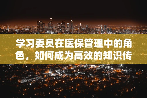 学习委员在医保管理中的角色，如何成为高效的知识传播者？