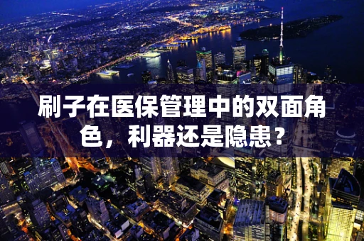刷子在医保管理中的双面角色，利器还是隐患？