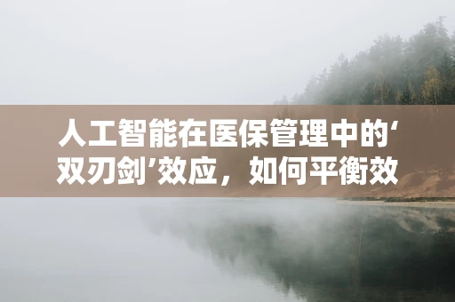 人工智能在医保管理中的‘双刃剑’效应，如何平衡效率与隐私？
